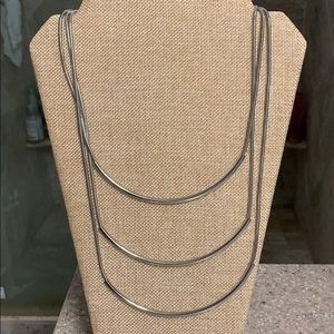 Charming Charlie sliver 3 strand necklace